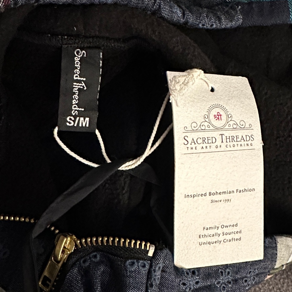 S/M. Sacred Threads Multicolor Patchwork Jacket. … - image 3